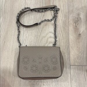 Tory Burch Taupe Crossbody Bag with Chain Strap